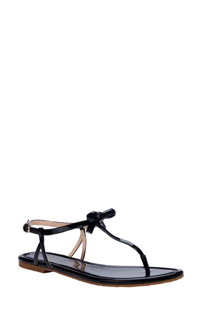 Shop Kate Spade Piazza T-strap Sandal In Black Patent Leather