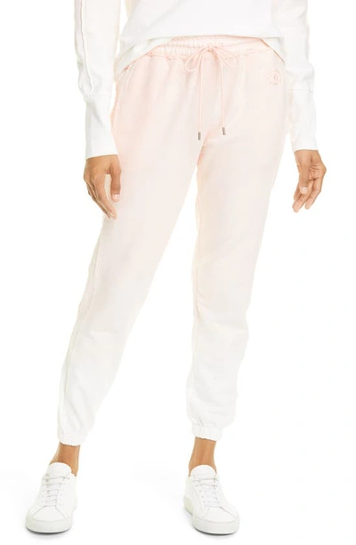 Shop Nicole Miller Ombré Cotton Joggers In Blush