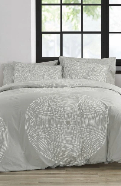 Shop Marimekko Fokus Comforter & Sham Set In Grey