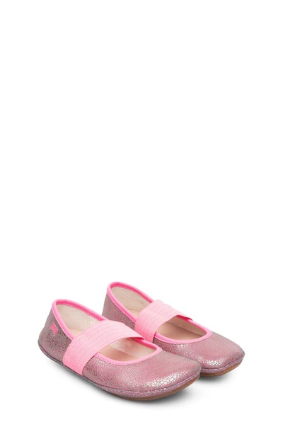 Shop Camper Right Ballerina Flat In Pastel Pink