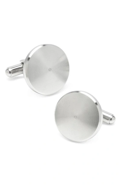 Shop Cufflinks, Inc Radial Stainless Steel Cuff Links In Silver