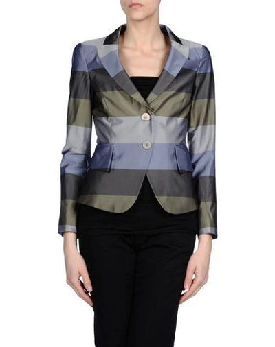 Shop Emporio Armani Blazer In Grey