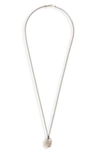 Shop Miansai Dove Pendant Necklace In Silver