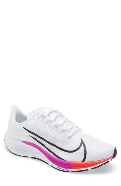 Shop Nike Air Zoom Pegasus 37 Running Shoe In White/ Flash Crimson/ Violet