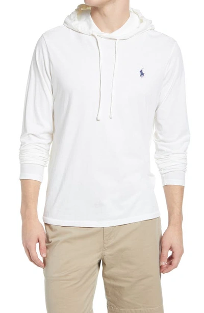 Polo Ralph Lauren Long-sleeve Cotton Jersey Hooded Tee In White | ModeSens
