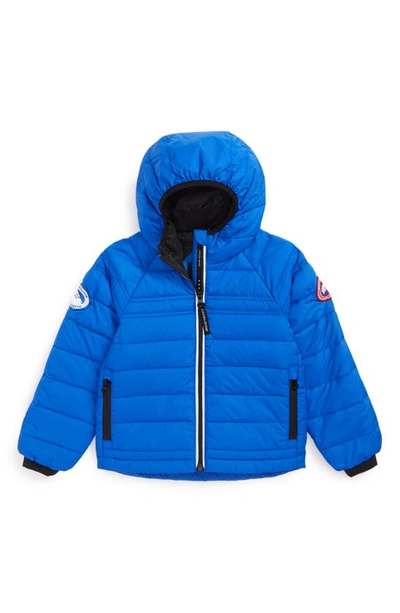 Shop Canada Goose Pbi Bobcat Water Resistant Hooded Down Jacket In Pbi Blue