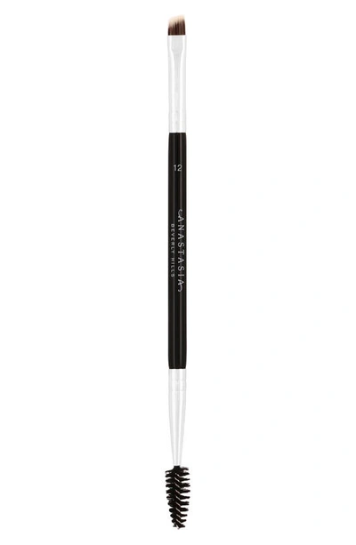 Shop Anastasia Beverly Hills #12 Large Synthetic Duo Brow Brush