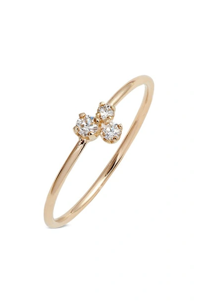Shop Zoë Chicco Mixed Diamond Ring In Gold/ Diamond
