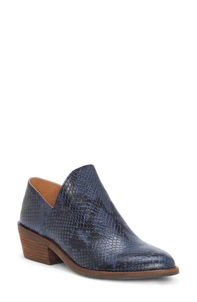 Shop Lucky Brand Fausst Bootie In Indigo Leather