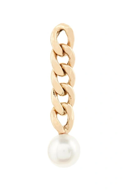 Shop Zoë Chicco Short Curb Chain Earring In Yellow Gold