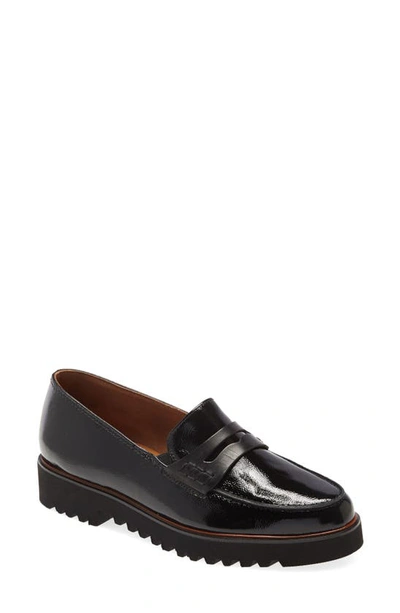 Shop Paul Green Dazzle Loafer In Black Leather Combo