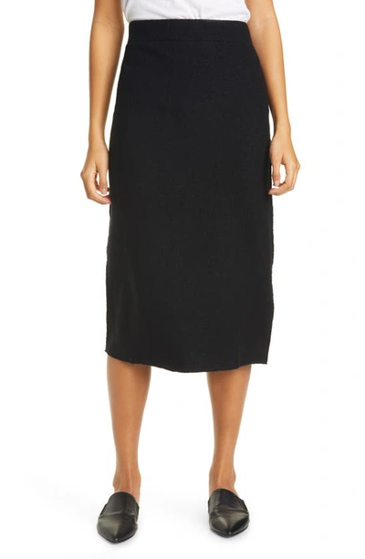 Shop Eileen Fisher Wool Pencil Skirt In Black