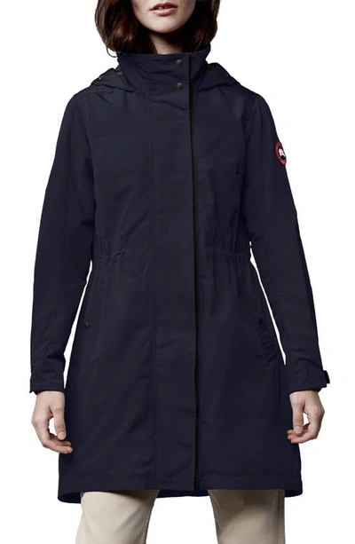 Shop Canada Goose Belcarra Water Resistant Hooded Jacket In Atlantic Navy