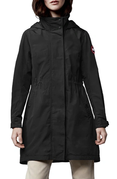 Canada Goose Belcarra Water Resistant Hooded Jacket In Black - Noir