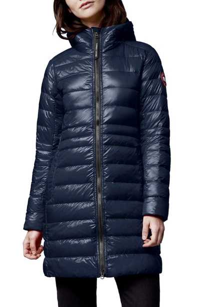 Shop Canada Goose Cypress Packable Hooded 750-fill-power Down Puffer Coat In Atlantic Navy