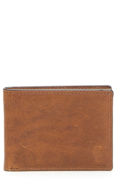 Shop Frye Logan Leather Wallet In Cognac