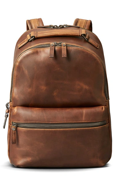 Shop Shinola Runwell Leather Backpack In Medium Brown