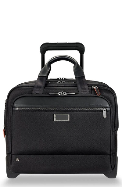 Shop Briggs & Riley @work 15-inch Medium Expandable Wheeled Briefcase In Black