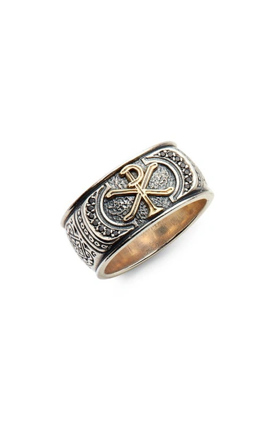 Shop Konstantino Stavros Spinel Signet Ring In Silver/ Gold
