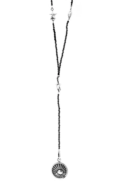 Shop King Baby Sun Rosary Necklace In Silver