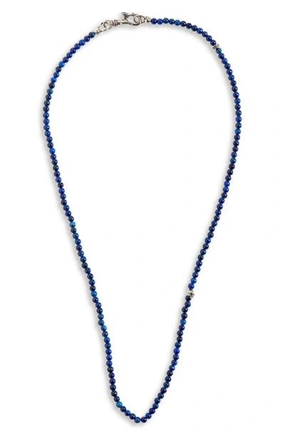 Shop John Varvatos Skull Bead Necklace In Blue