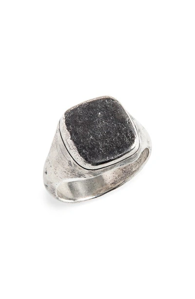 John Varvatos Silver Ring In Metallic Silver