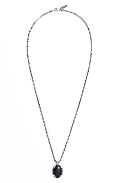 Shop Degs & Sal Onyx Pendant Necklace In Black