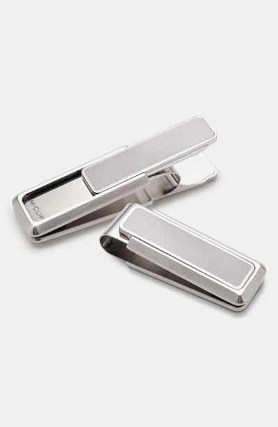 Shop M-clipr Polished Border Money Clip In Silver