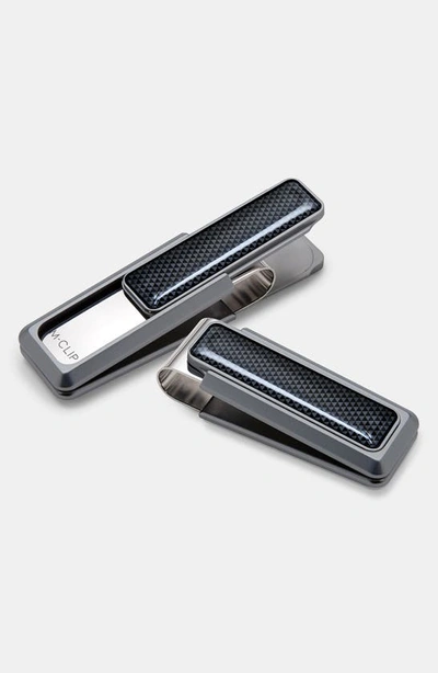 Shop M-clipr Ultralight Money Clip In Silver/ Black