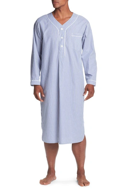 Shop Majestic Cotton Nightshirt In Navy