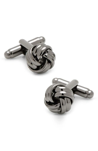 Shop Ox & Bull Trading Co. Ox And Bull Trading Co. Knot Cuff Links In Black