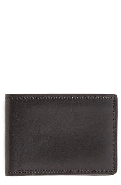Shop Bosca Leather Bifold Wallet In Black