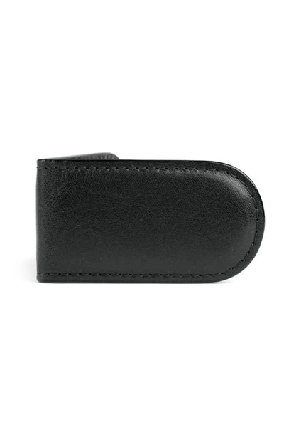 Shop Bosca Leather Money Clip In Black