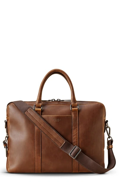 Shop Shinola Navigator Leather Computer Briefcase In Medium Brown