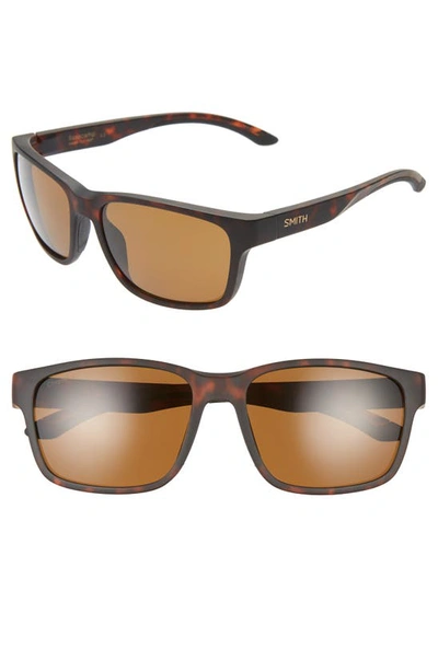 Shop Smith Basecamp 58mm Chromapop(tm) Polarized Sunglasses In Matte Tortoise