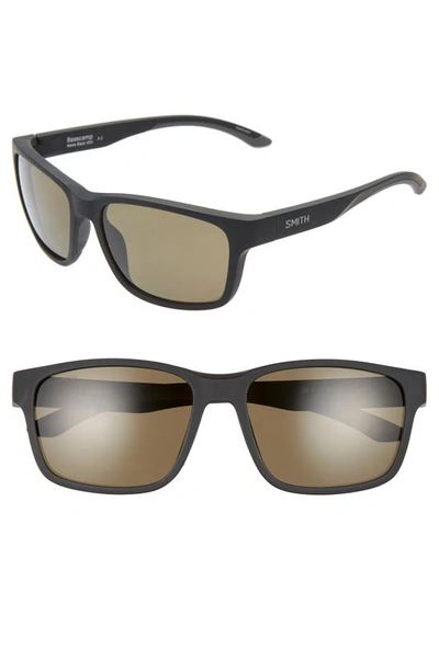 Shop Smith Basecamp 58mm Chromapop™ Polarized Sunglasses In Matte Black