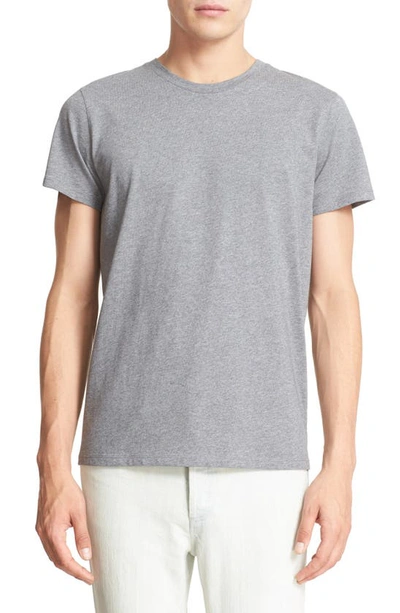 Shop Apc Jimmy Solid Core T-shirt In Gris Chine