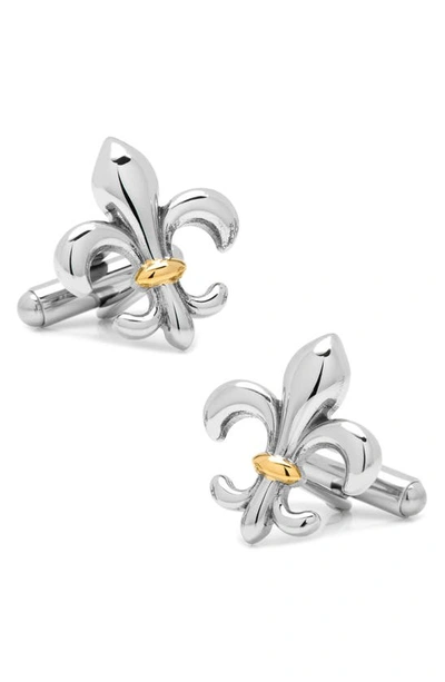 Shop Cufflinks, Inc Fleur De Lis Cuff Links In Silver