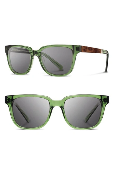 Shop Shwood 'prescott' 52mm Polarized Sunglasses In Emerald/ Elm/ Grey