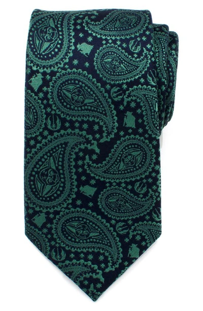 Shop Cufflinks, Inc Yoda Paisley Silk Tie In Green