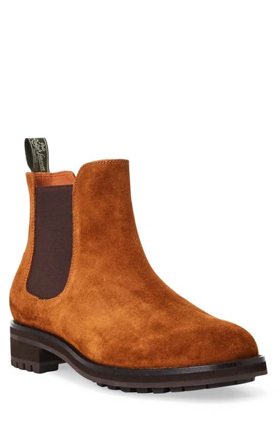 Shop Polo Ralph Lauren Bryson Chelsea Boot In Polo Snuff Suede