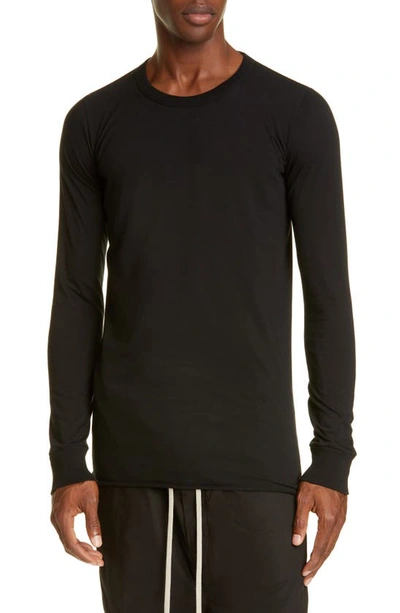 Shop Rick Owens Basic Aj Long Sleeve T-shirt In Black
