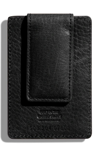 Shop Shinola Money Clip Card Case In Black