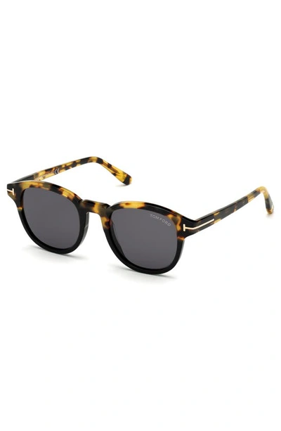 Shop Tom Ford Jameson 52mm Sunglasses In Havana/ Other/ Smoke