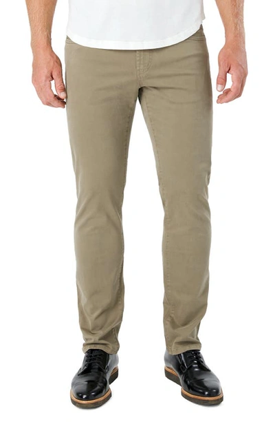 Shop 7 Diamonds Clifton Slim Brushed Twill Slim Straight Leg Five-pocket Pants In New Khaki