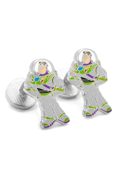 Shop Cufflinks, Inc Buzz Lightyear Cuff Links In Metallic Silver