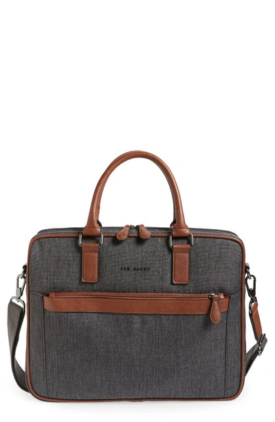 Shop Ted Baker Stax Document Bag In Charcoal