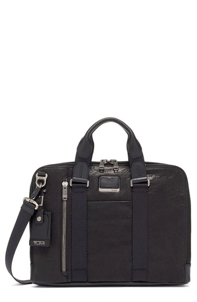 Shop Tumi Bravo Aviano Slim Briefcase In Black Leather