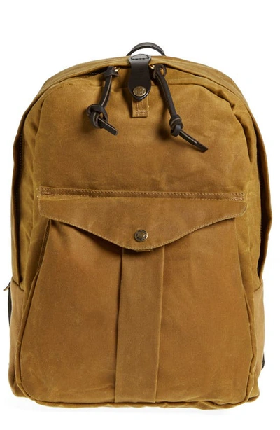 Shop Filson 'journeyman' Coated Canvas Backpack In Tan