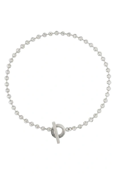Shop Gucci Boule Toggle Necklace In Sterling Silver